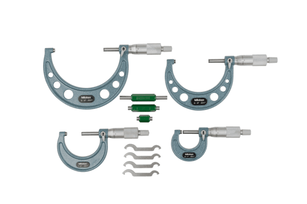 Image of outside micrometer economy design set 0-4", (4 pcs.),0,001" .