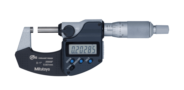 Image of digital micrometer ip65, inch/metric 0-1", with output .