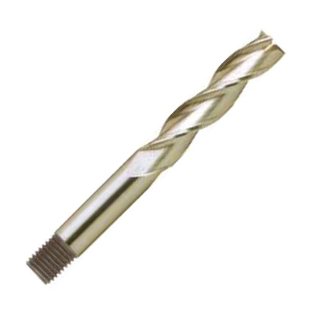 CLARKSON 305202 Series HSS Co8 3 Flute Long Length Threaded Shank End Mill.