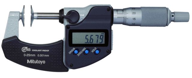 Image of digital disc micrometer ip65 inch/metric, 3-4", disk=20mm .