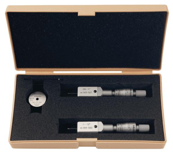 Image of 3-point internal micrometer holtest set 0,08-0,12" (2 pcs.) .