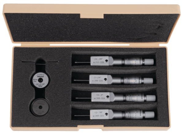 Image of 3-point internal micrometer holtest set 0,12-0,28" (3 pcs.) .