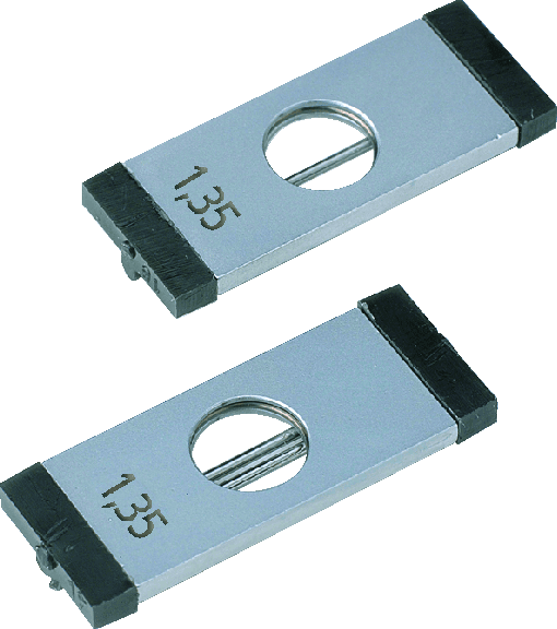Image of 3-wire thread measuring d= 1,35mm for d= 6,35mm spindle .