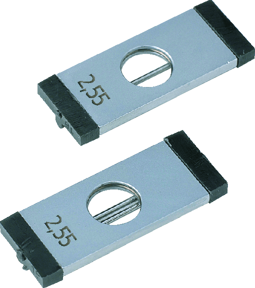 Image of 3-wire thread measuring d= 2,55mm for d= 6,35mm spindle .